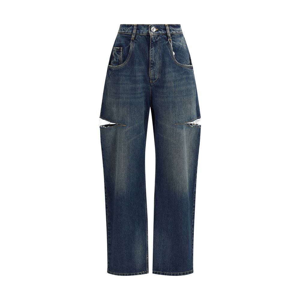 Margiela Denim Jeans with Cut-Out Detail